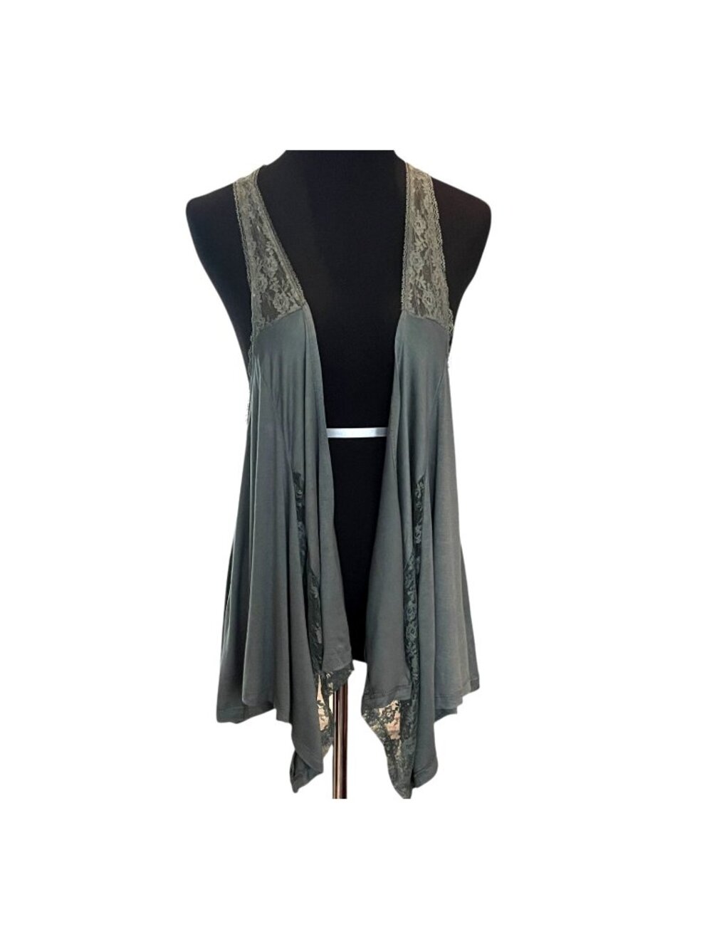 One Step Up Women's Green Lace Sleeveless Top - Size Large - NEW with tags